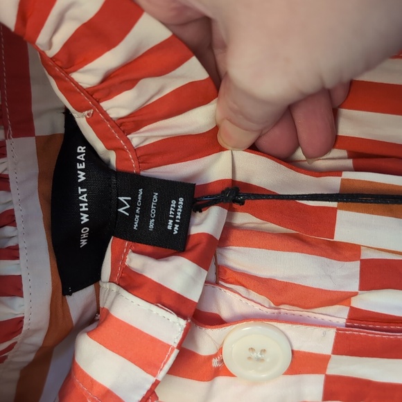 Who What Wear Striped Button Down Skirt - Picture 5 of 5